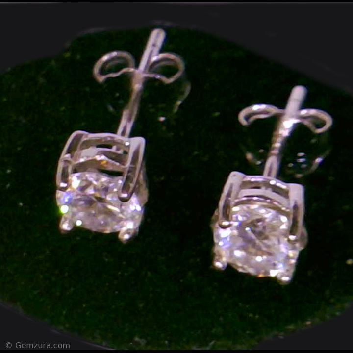 Classic Round CVD Diamond Earrings