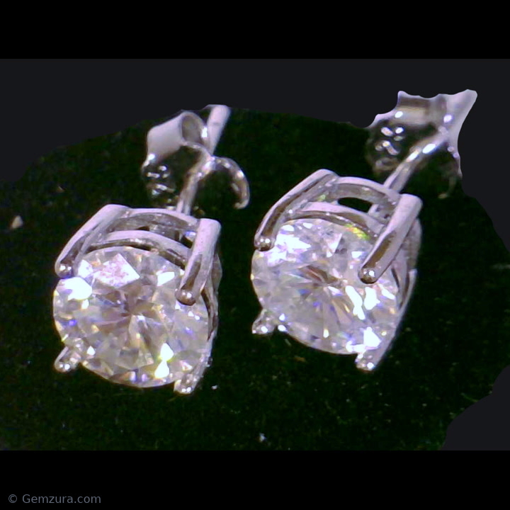 Classic Round CVD Diamond Earrings