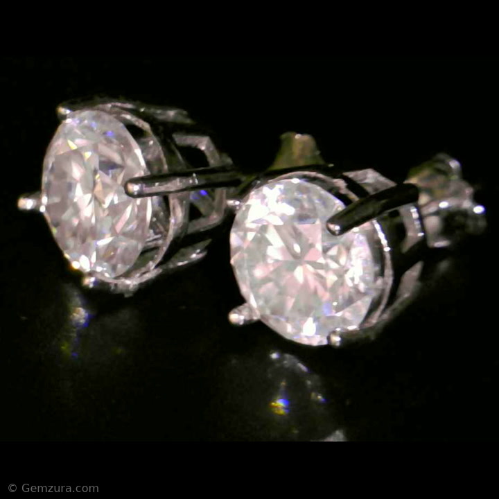 Classic Round CVD Diamond Earrings (2.1 ct per ear)