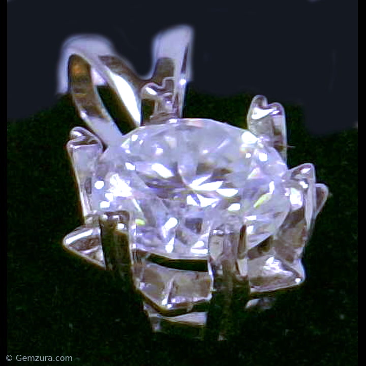 6-Prong Solitaire CVD Diamond Pendant